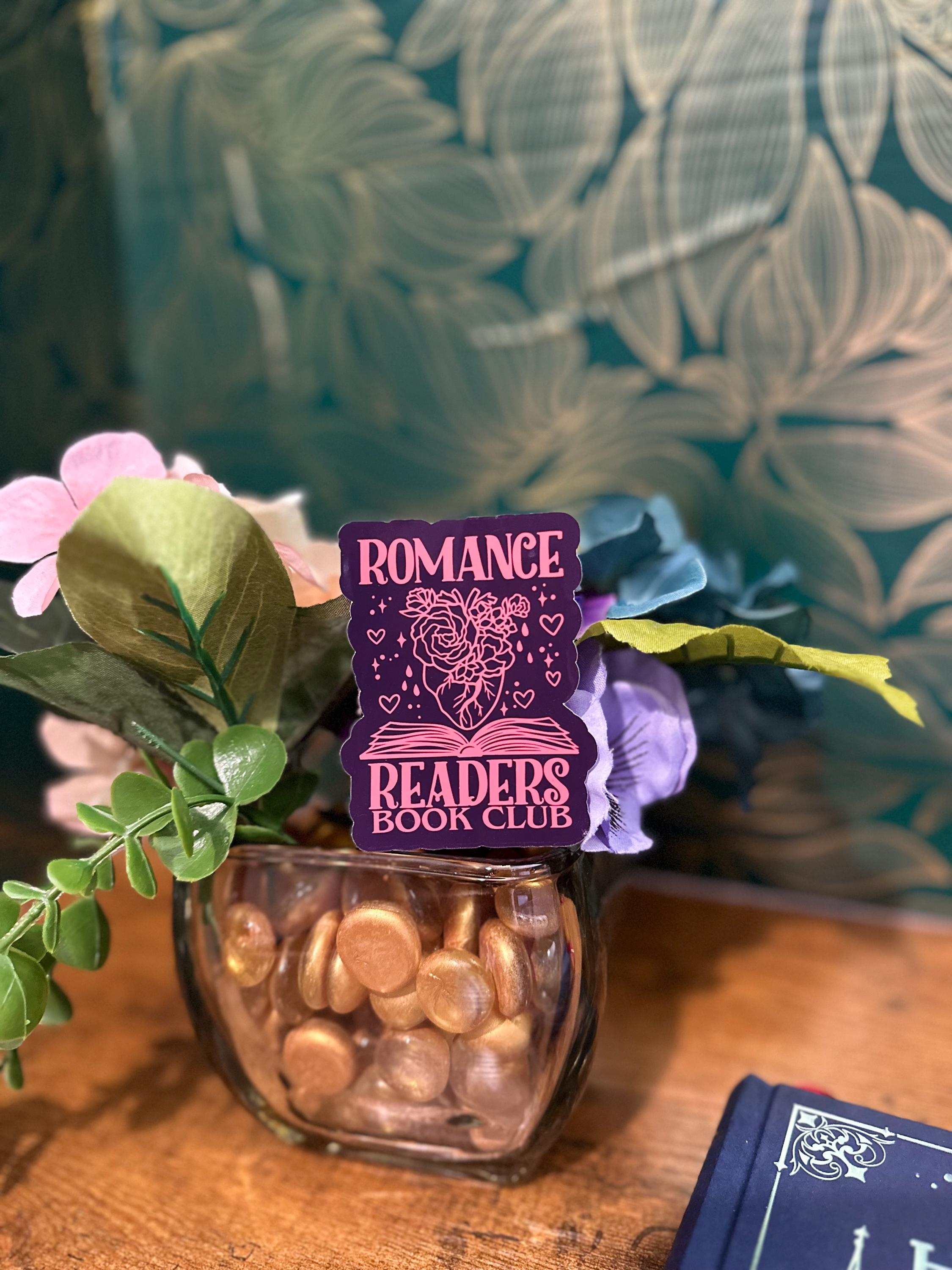 Romance reader sticker