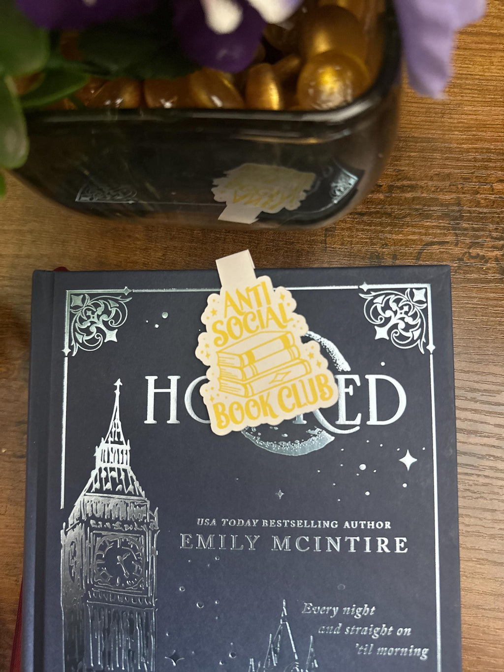 Anti-social magnetic bookmark