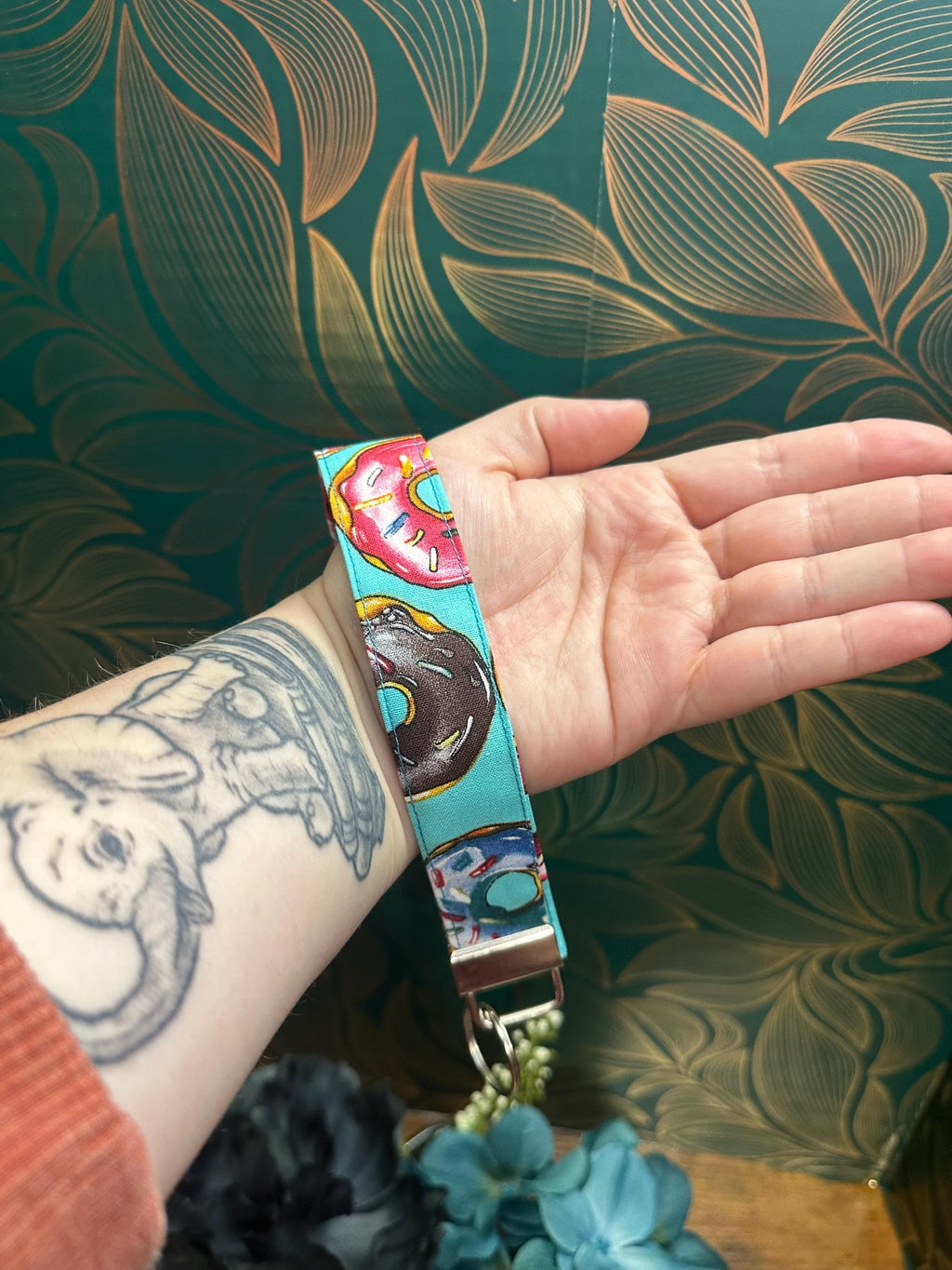 Sweet treat wristlet keychain