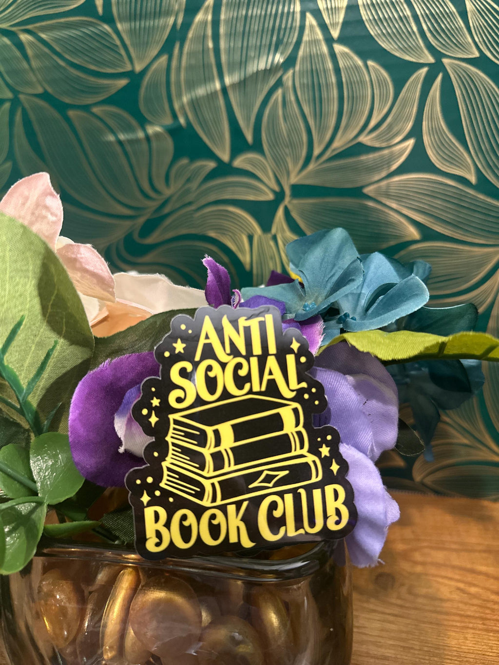 Anti social book club sticker