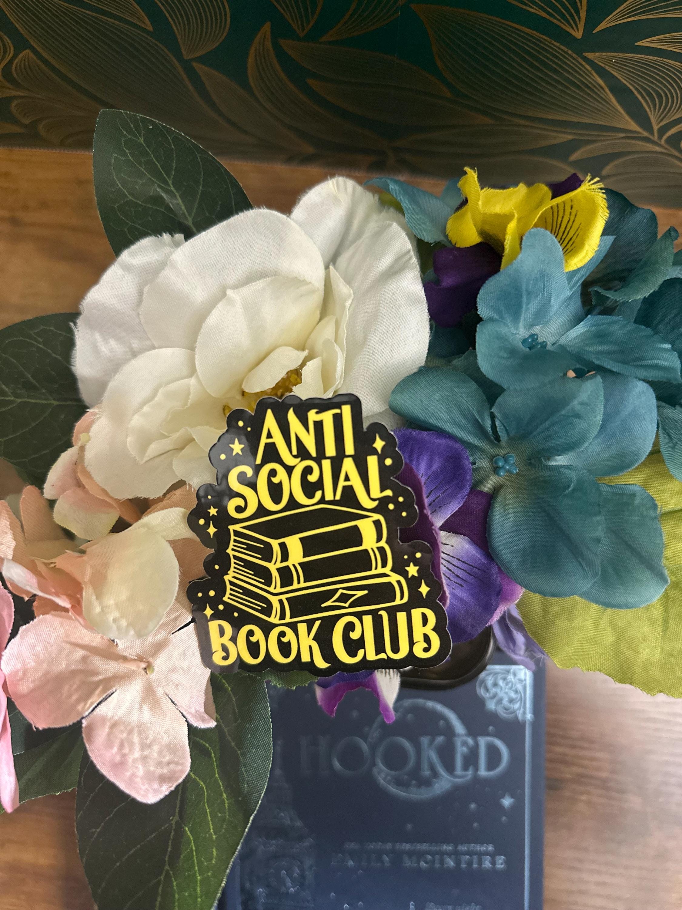 Anti social book club sticker