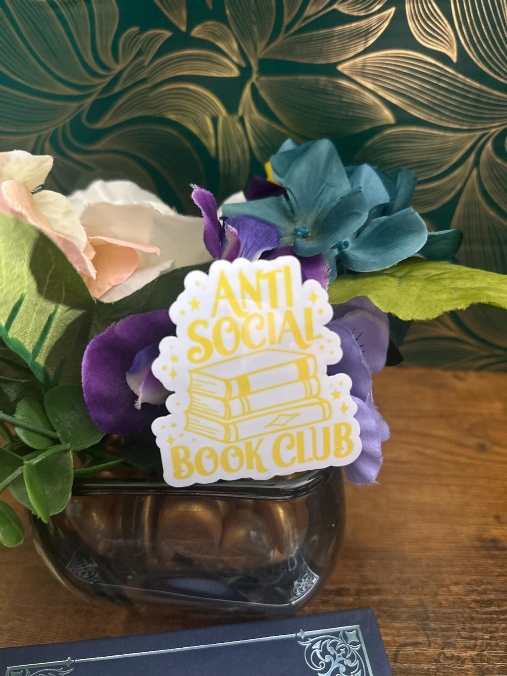 Anti social book club sticker
