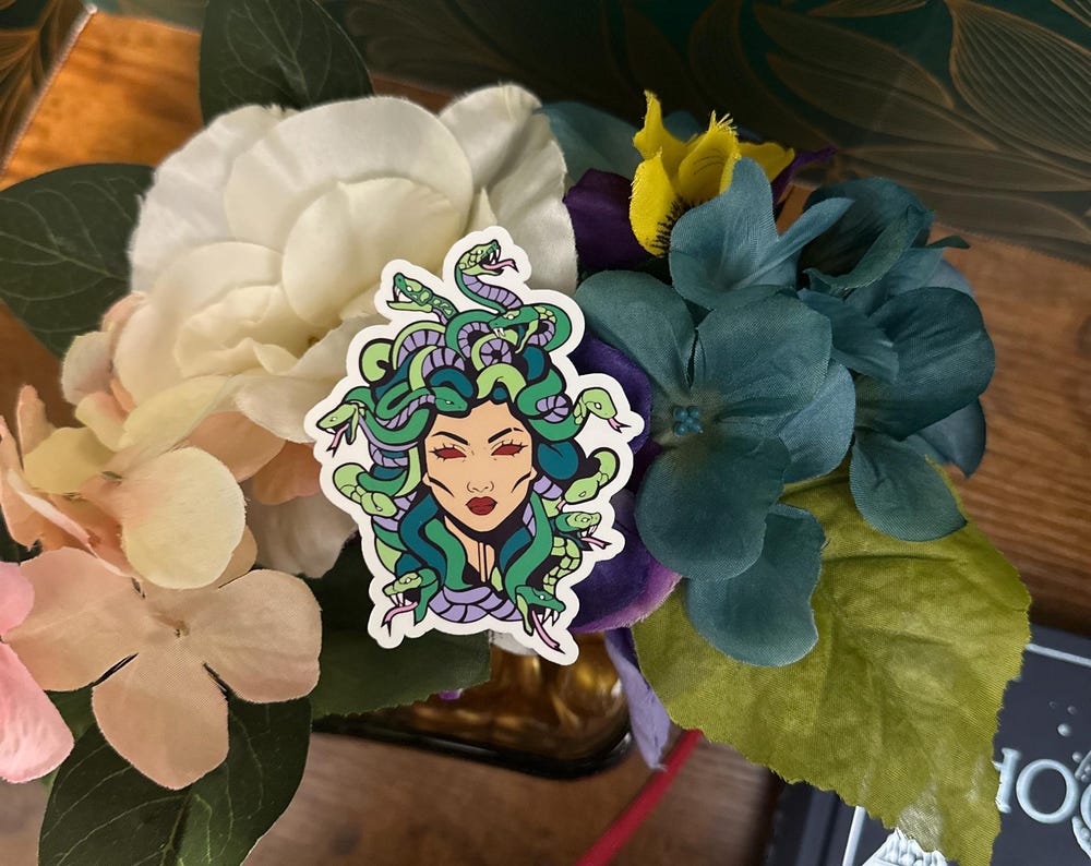 Medusa sticker Or bookmark